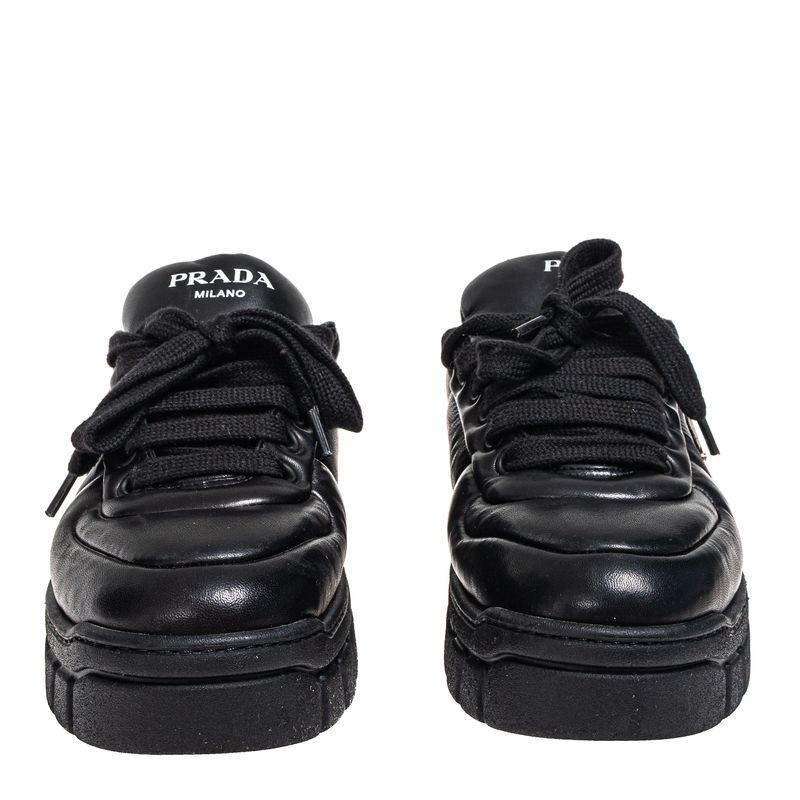 Tenis-Prada-Puffer-Couro-Preto-