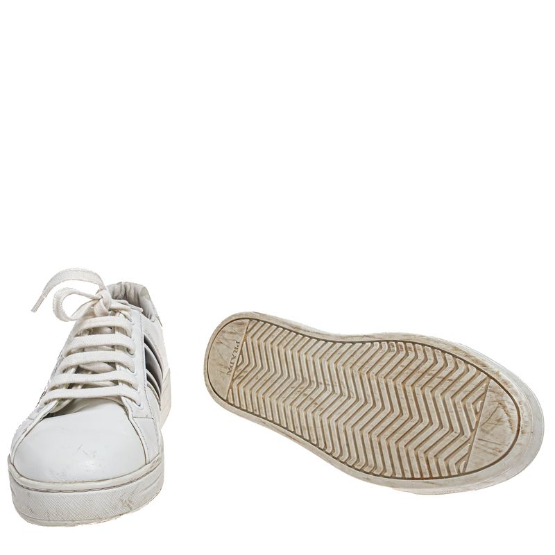 Tenis-Prada-Couro-Branco-e-Preto-