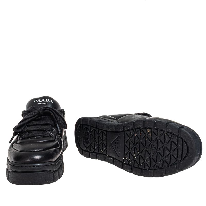 Tenis-Prada-Puffer-Couro-Preto-