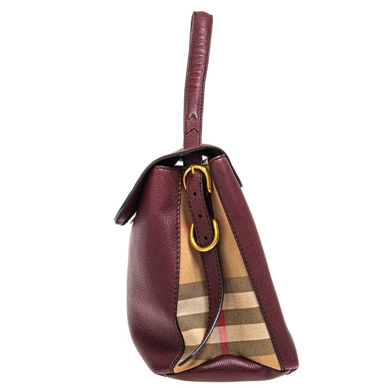 Bolsa-Burberry-Camberley-House-Check-Couro-Bordo