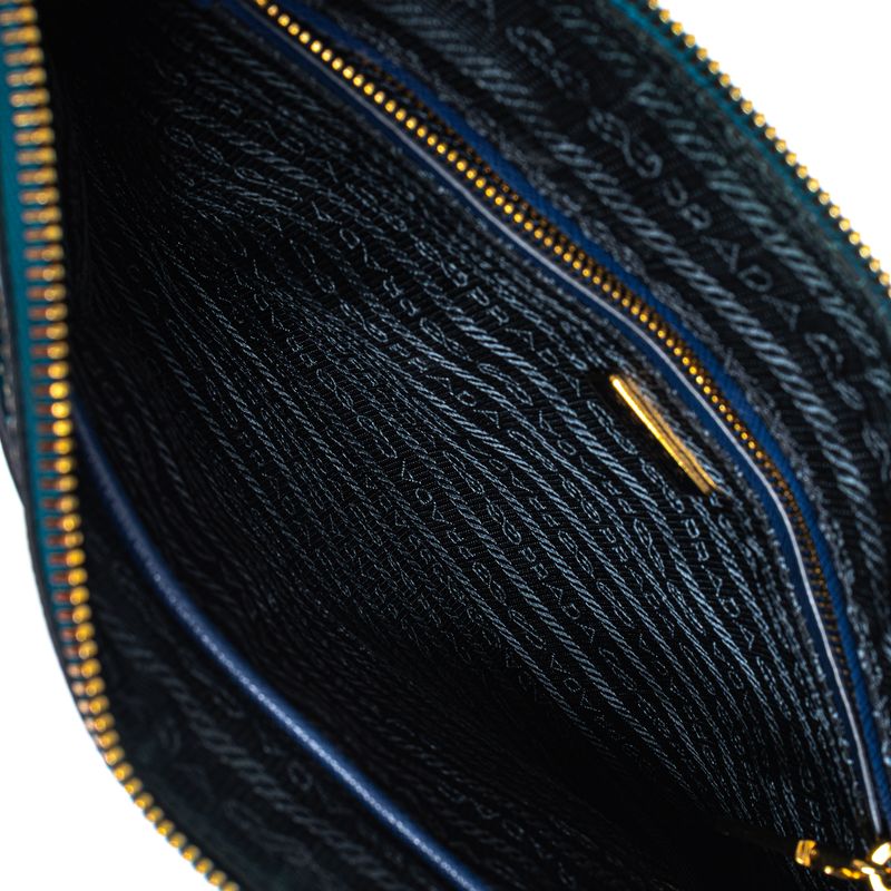 Clutch-Prada-Couro-Saffiano-Azul-