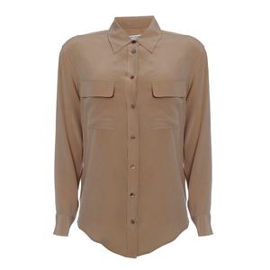 Camisa Equipment Seda Marrom