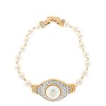 Pulseira-Swarovski-Vintage-Esferas-Peroladas-e-Cristais-