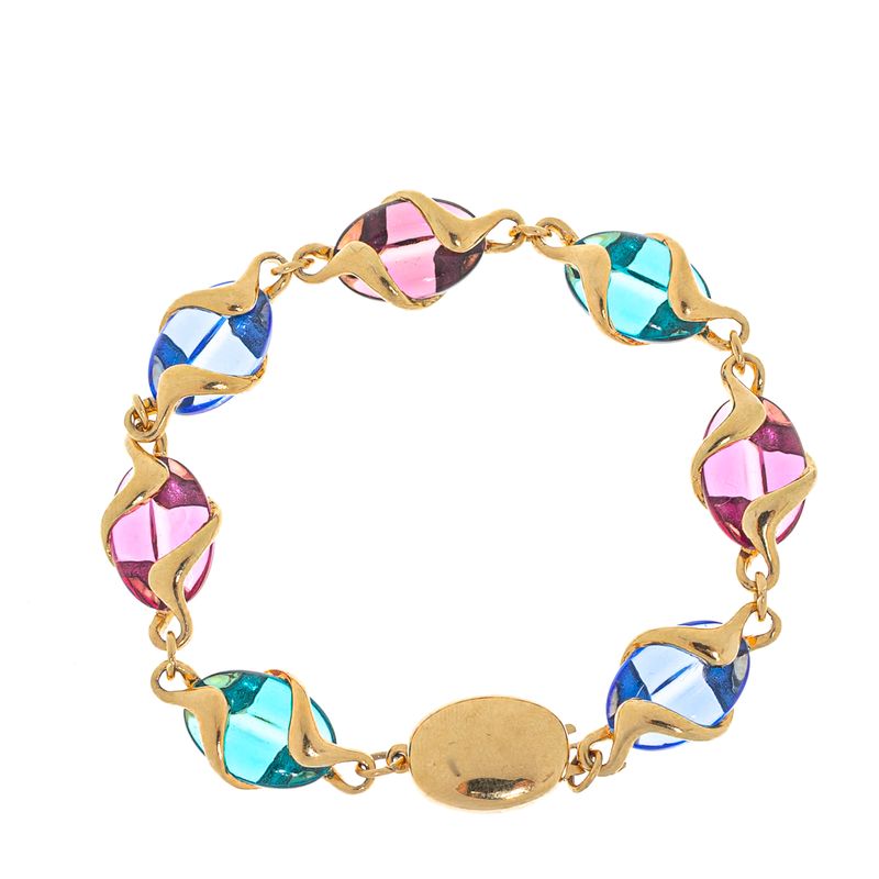 Pulseira-Swarovski-Vintage-Colorida-
