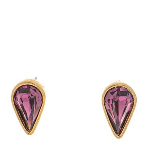 Brinco Swarovski Vintage Gota Cristal Roxo
