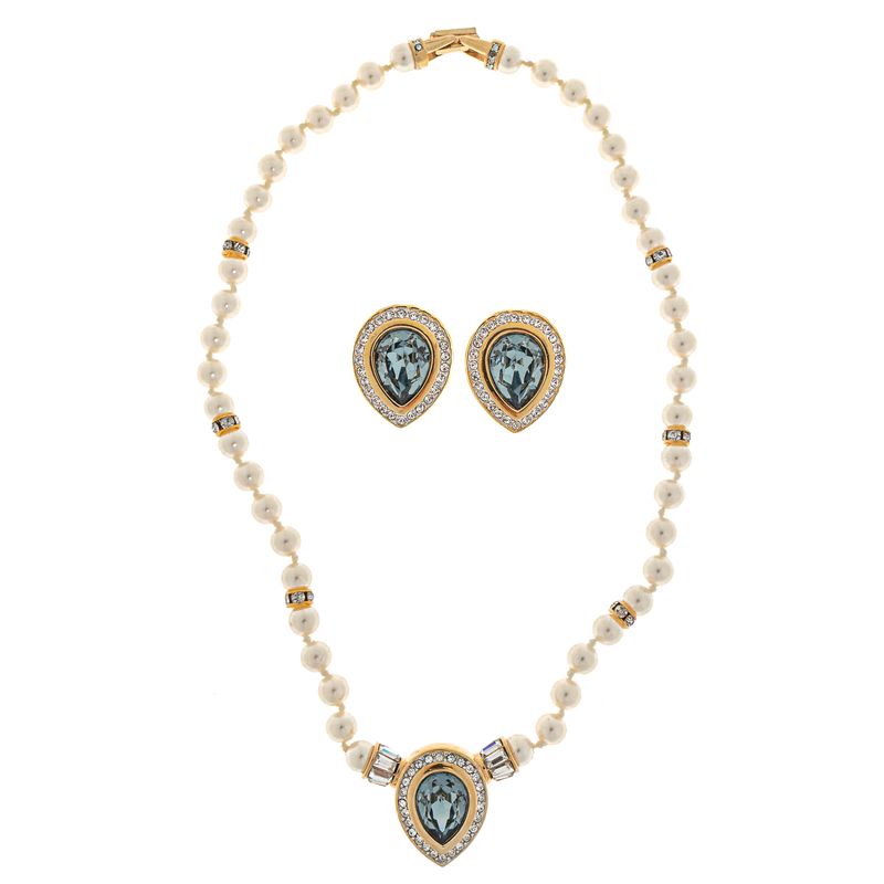 Conjunto-Swarovski-Vintage-Perolas-e-Cristal-Azul-