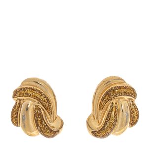 Brinco Vintage Dourado e Glitter