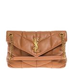 Bolsa-Saint-Laurent-Puffer-Toy-Em-Couro-Caramelo-
