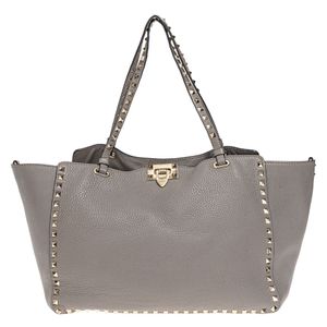 Bolsa Valentino Garavani Tote Rockstud Cinza