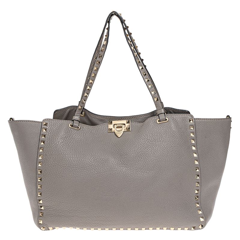Bolsa-Valentino-Garavani-Tote-Rockstud-Cinza-