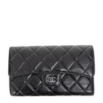 Carteira-Chanel-Lambskin-Matelasse-Preta-