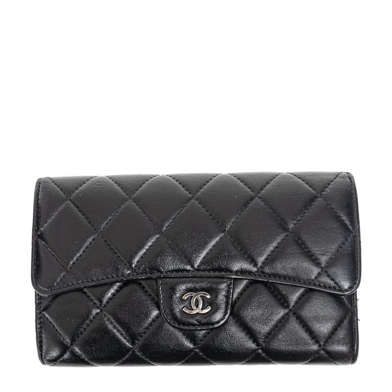 Carteira-Chanel-Lambskin-Matelasse-Preta-