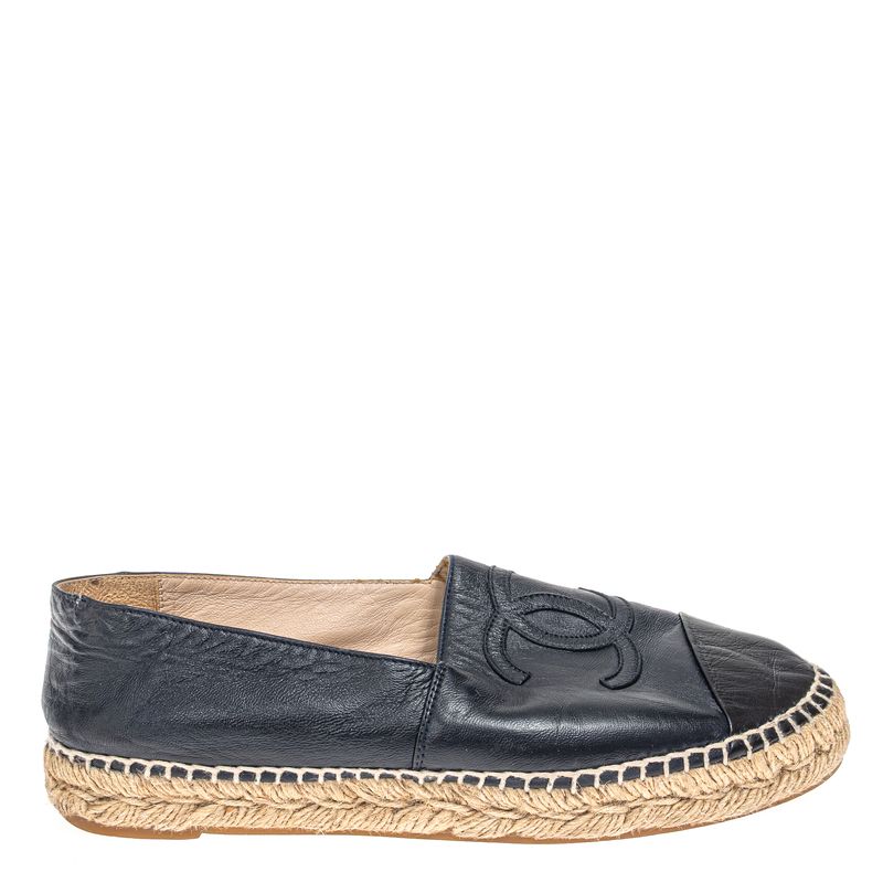 Espadrille-Chanel-CC-Couro-Preto-