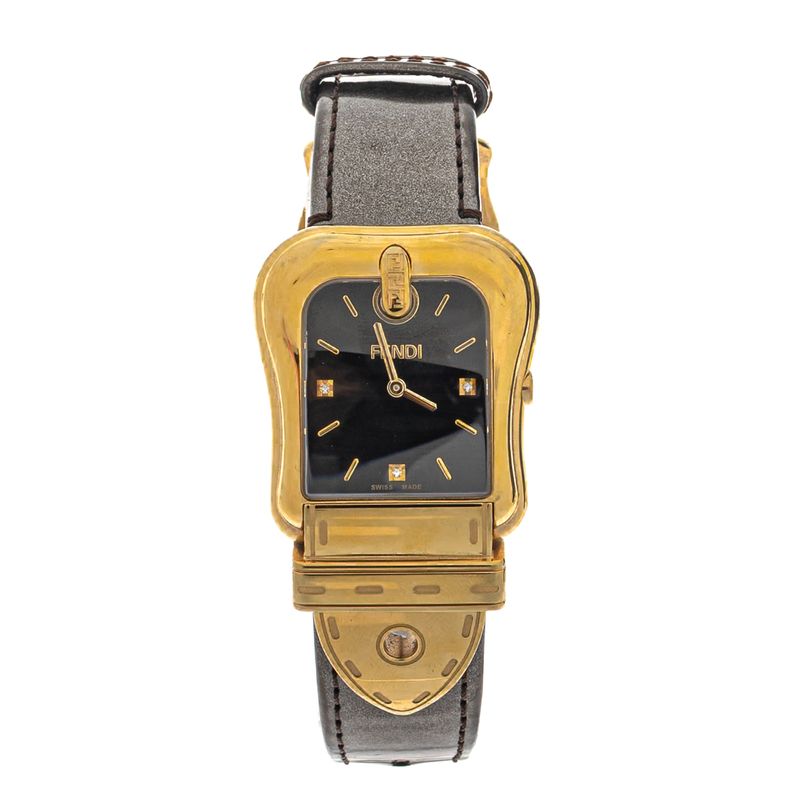 Relogio-Fendi-Dourado-e-Couro-Metalizado