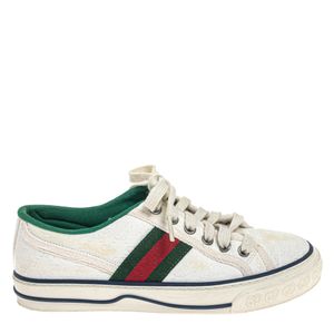 Tênis Gucci Branco e Faixa Web