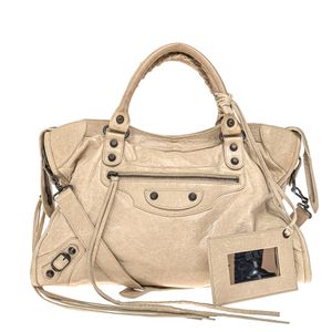 Bolsa Balenciaga Classic City Couro Bege