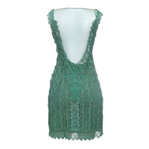 Vestido Barbara Bela Guipure Verde