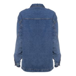 Jaqueta Mixed Jeans Alongada