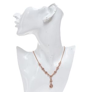 Colar Givenchy Pendente Cristais Rosê