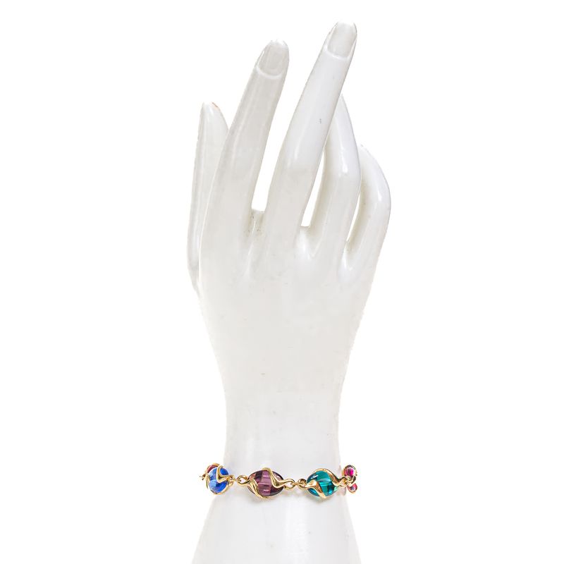 Pulseira-Swarovski-Vintage-Colorida-