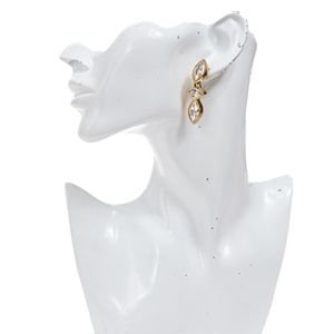 Brinco Swarovski Vintage Cristal Dourado