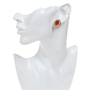 Brinco Swarovski Vintage Cristal Vermelho