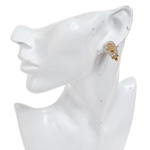 Brinco Vintage Dourado e Strass