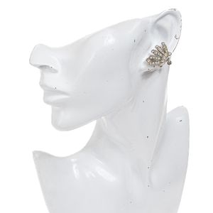 Brinco Vintage Strass Prateado