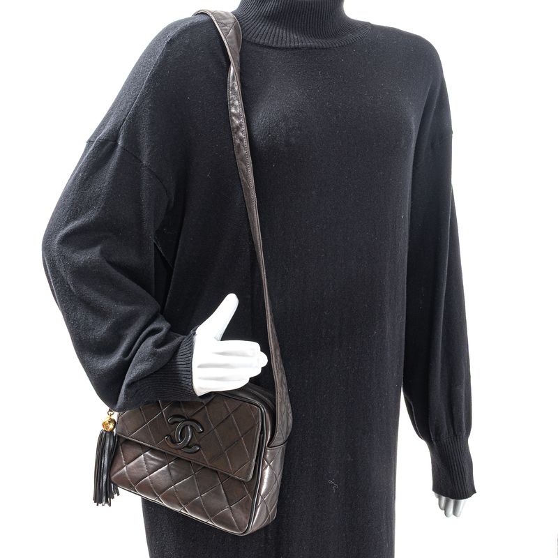Bolsa-Chanel-Vintage-CC-Matelasse-Marrom