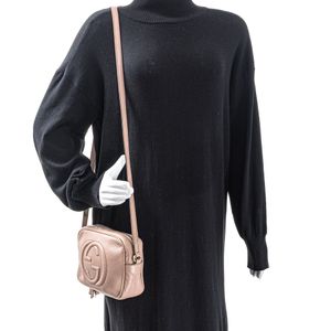 Bolsa Gucci Soho Disco Couro Bege