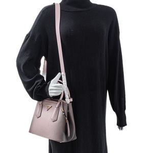 Bolsa Prada Double Mini Saffiano Rosa Degradê
