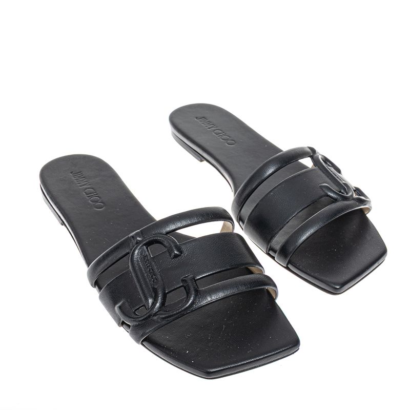 Sandalia-Jimmy-Choo-Rasteira-Couro-Preto