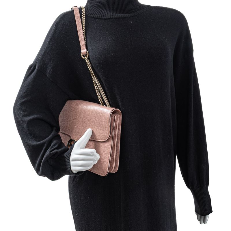 Bolsa-Gucci-Interlocking-Couro-Rosa-