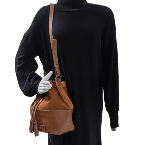 Bolsa Escudero & Co Bucket Couro Marrom