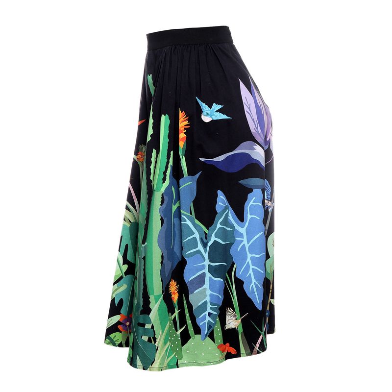 Saia-Etoiles-Estampada-Preta