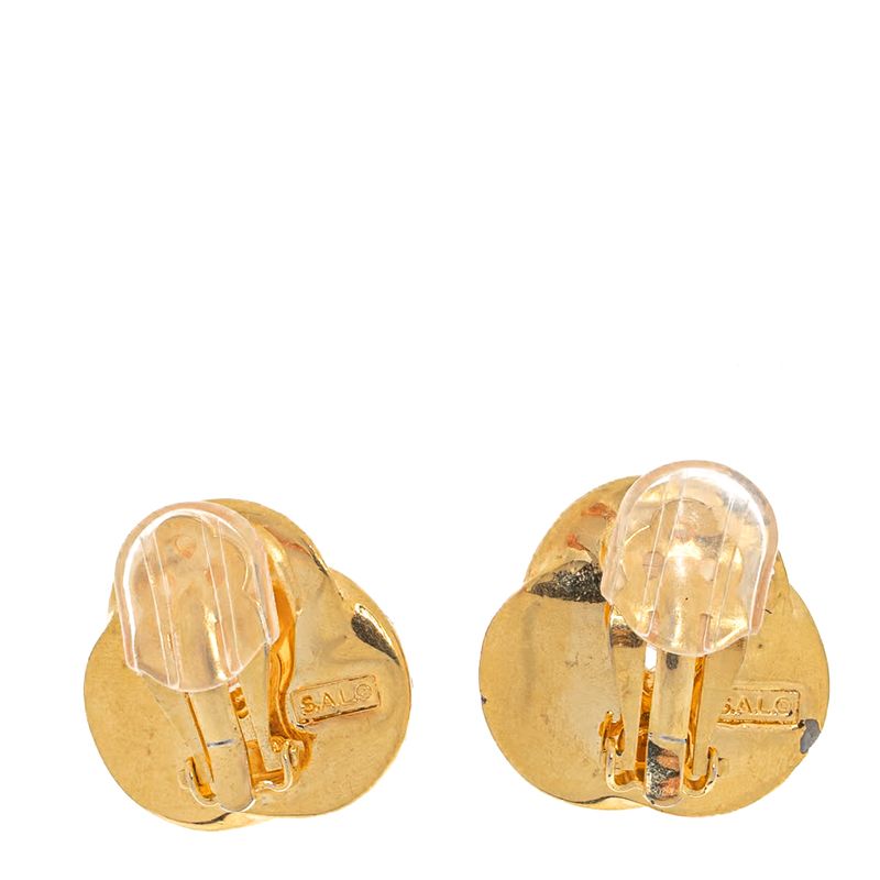 Brinco-Swarovski-Vintage-Dourado-e-Preto-