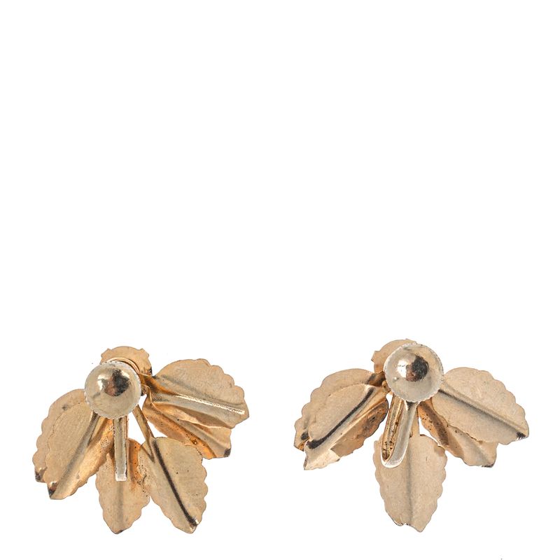 Brinco-Vintage-Folha-Dourado-e-Verde-
