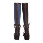 Bota-Chanel-Denim-e-Couro-Marrom