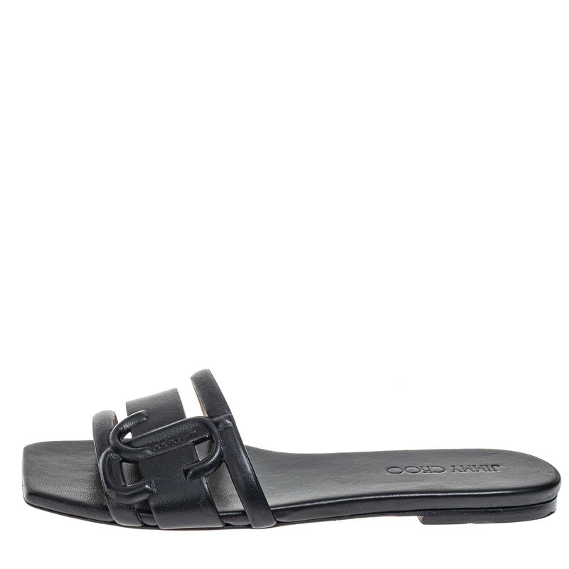 Sandalia-Jimmy-Choo-Rasteira-Couro-Preto