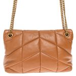 Bolsa-Saint-Laurent-Puffer-Toy-Em-Couro-Caramelo-