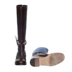 Bota-Chanel-Denim-e-Couro-Marrom
