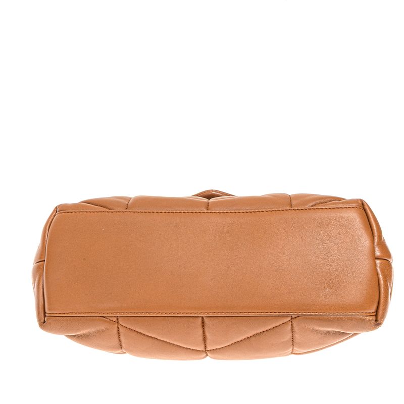 Bolsa-Saint-Laurent-Puffer-Toy-Em-Couro-Caramelo-