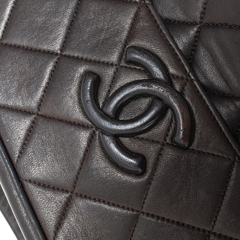 Bolsa-Chanel-Vintage-CC-Matelasse-Marrom