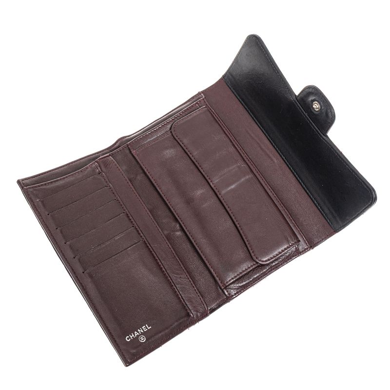Carteira-Chanel-Lambskin-Matelasse-Preta-