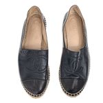 Espadrille-Chanel-CC-Couro-Preto-