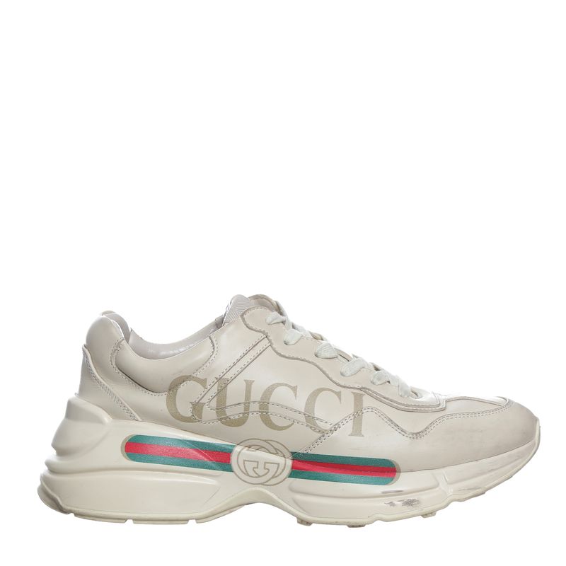 Tenis-Gucci-Rhyton-GG-Interlocking-Creme