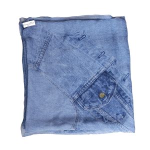 Lenço Christian Dior Seda Azul