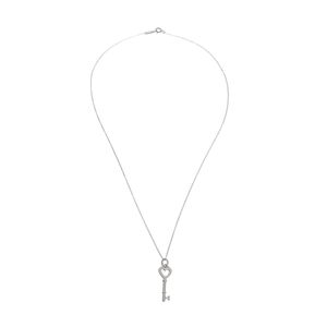 Colar Tiffany & Co. Chave Mini Coração em Prata de Lei