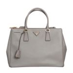 Bolsa-Prada-Galleria-Couro-Saffiano-Grande-Cinza