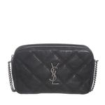 Bolsa-Saint-Laurent-Quilted-Becky-Mini-Camera-Preta